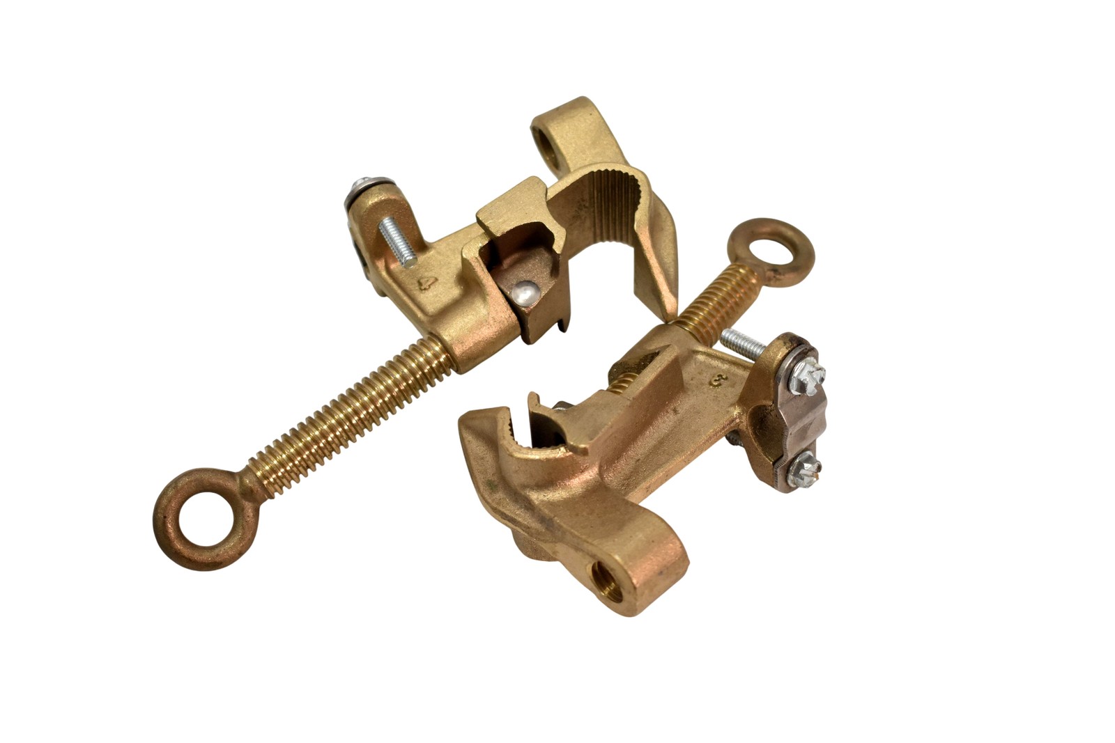 Lot Of 2 Hastings 21552 Ground Clamp Bronze C Style Cable Grounding Jumper Part