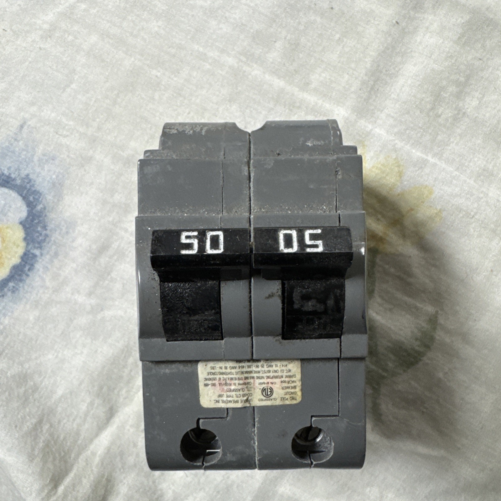 FPE Federal Pacific Stab‑Lok 50 Amp 2‑Pole Breaker 240V Type 2P | Used