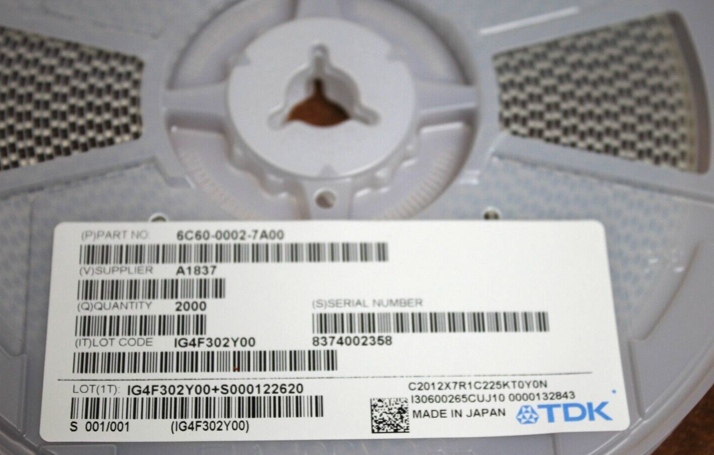 TDK C2012X7R1C225KTOYON Ceramic Capacitor Multlayer (Spool of 2000)