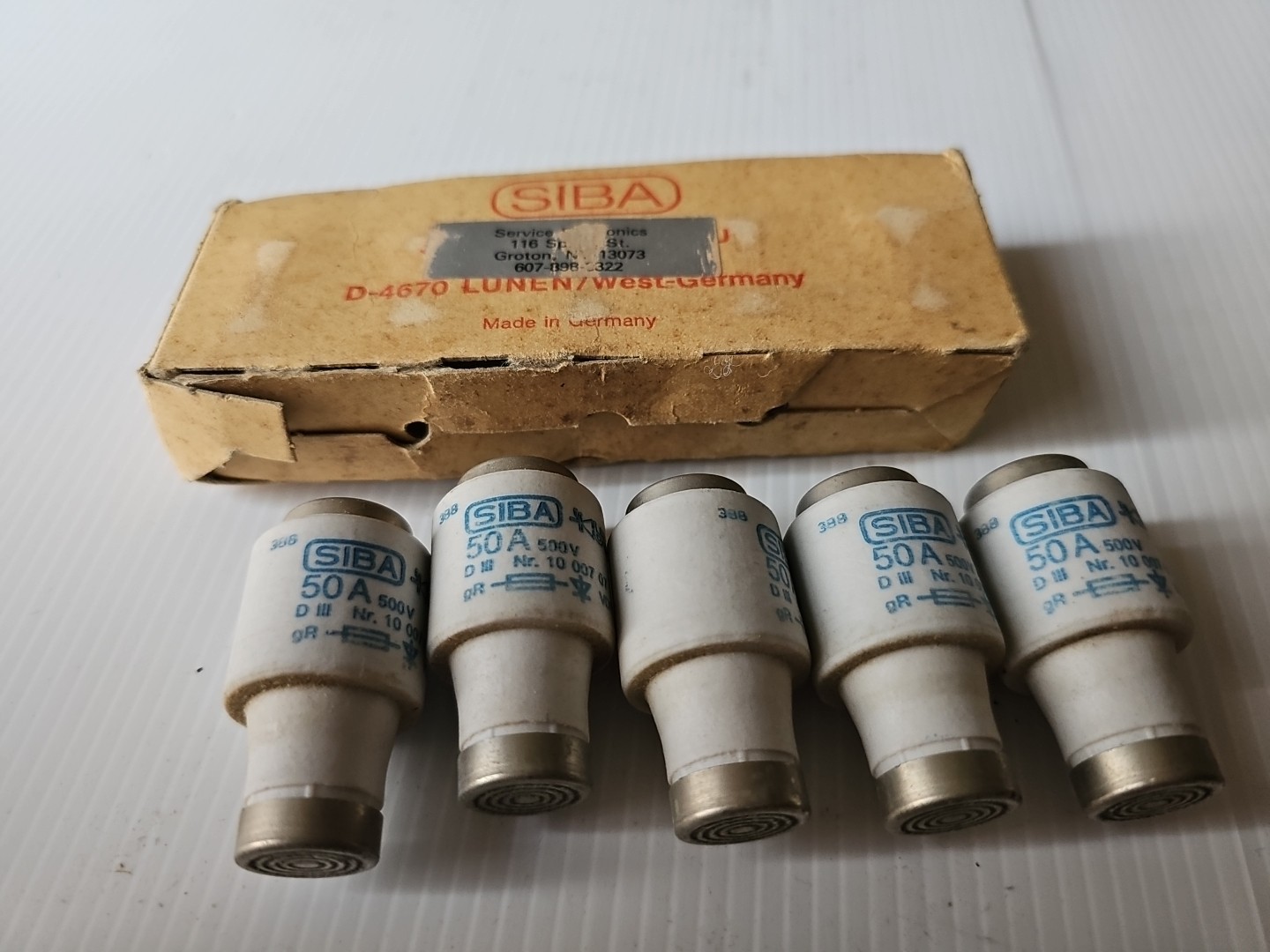 SIBA 50A Fuses 5 Pack