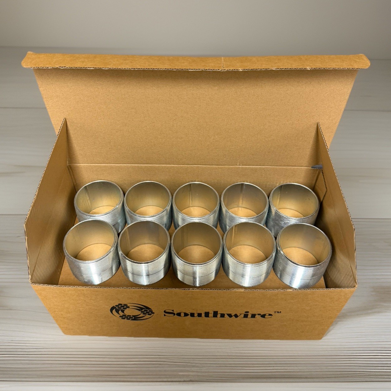 2” x CL Rigid Conduit Nipple, Galvanized Steel (Box of 25)