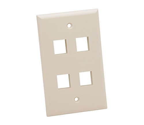 Platinum Tools 604LA-25 Standard 4 Port Wall Plate
