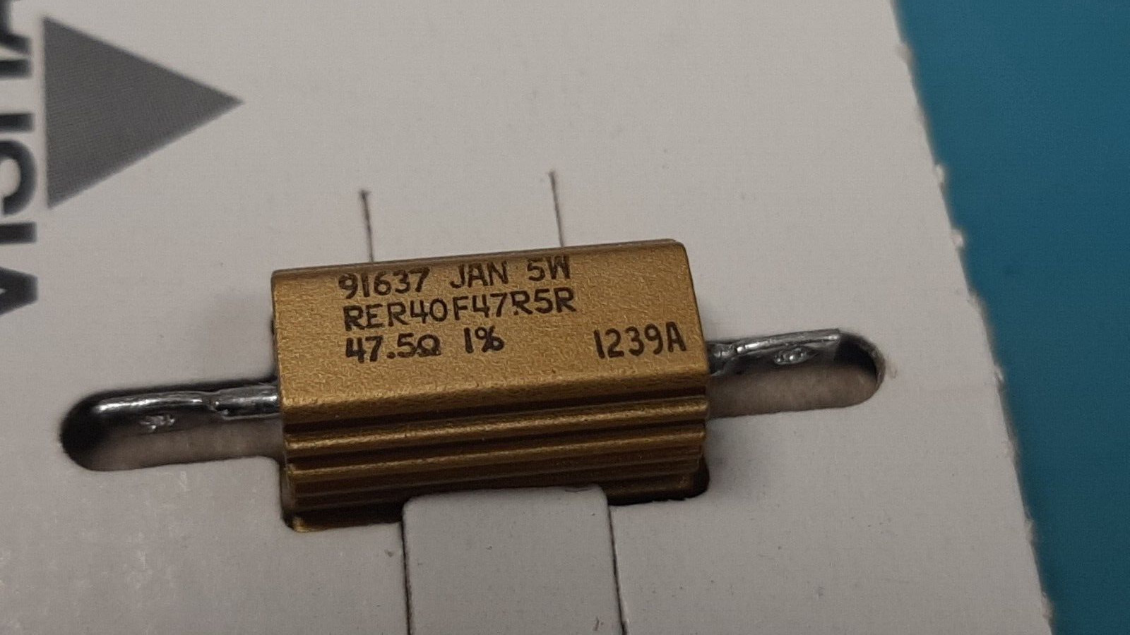 ( 2 PCS ) RER40F47R5R , 47.5 OHM 1% , 5W ±20ppm/°C Wirewound Resistors
