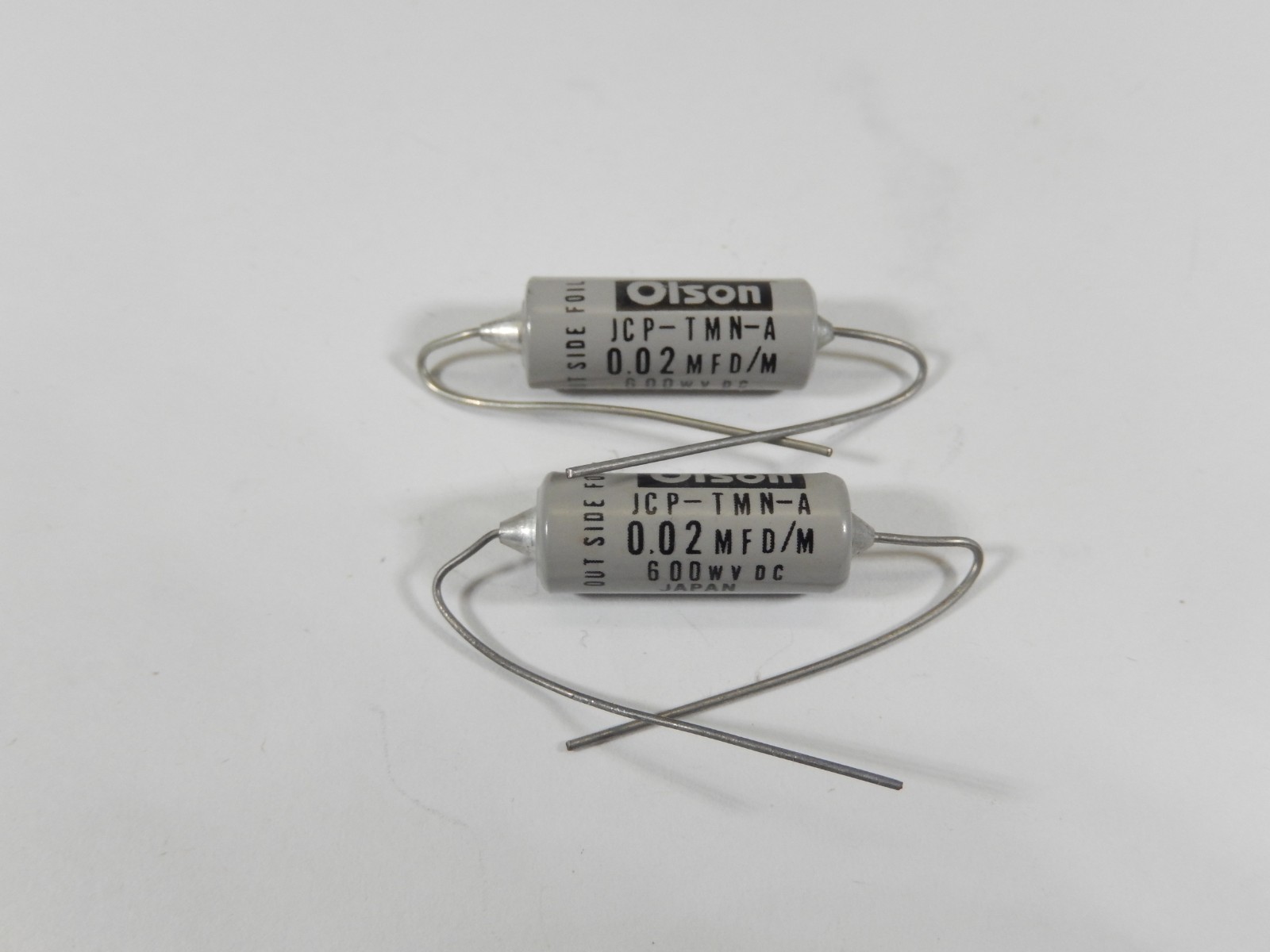 2pcs OLSON JAPAN .02 uf 600v PIO OIL GUITAR TONE CAPACITOR TESTED