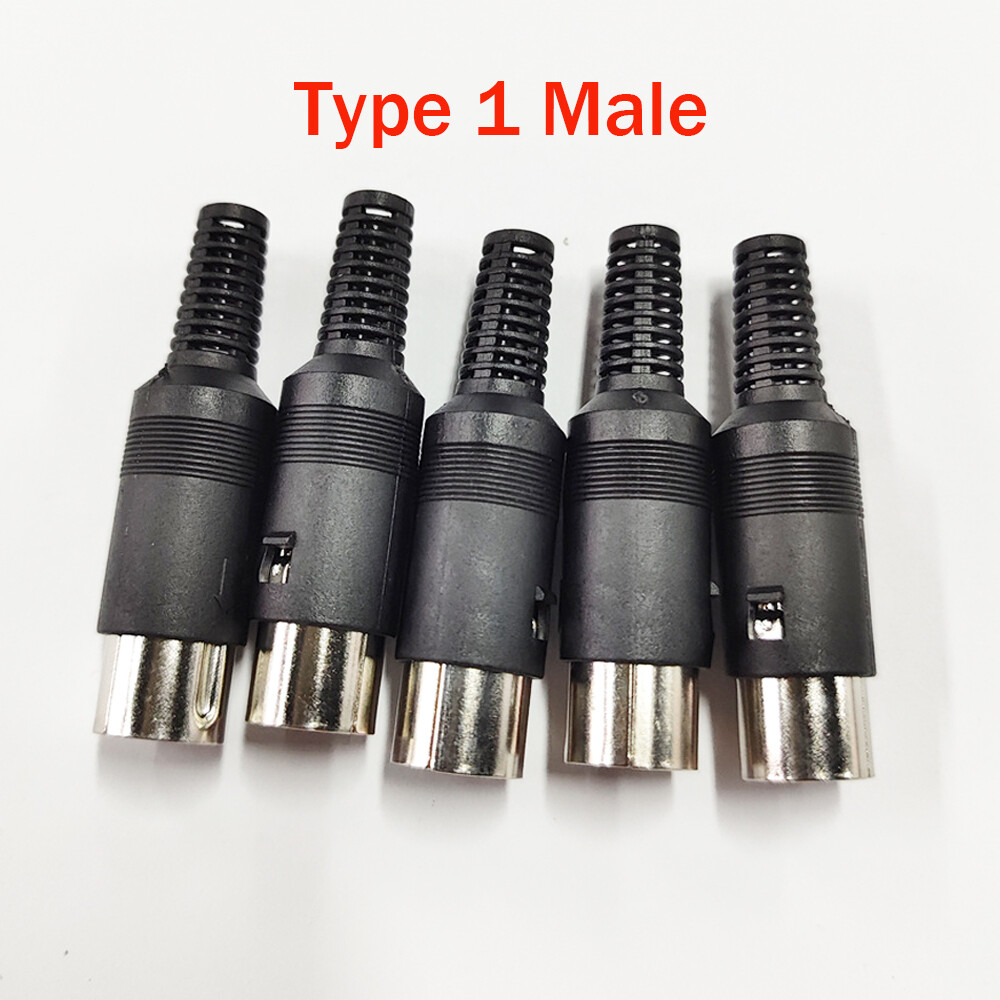 DIN 3 4 5 6 7 8 Pin Male Female Plug Female Socket Solder Panel Mount Connector