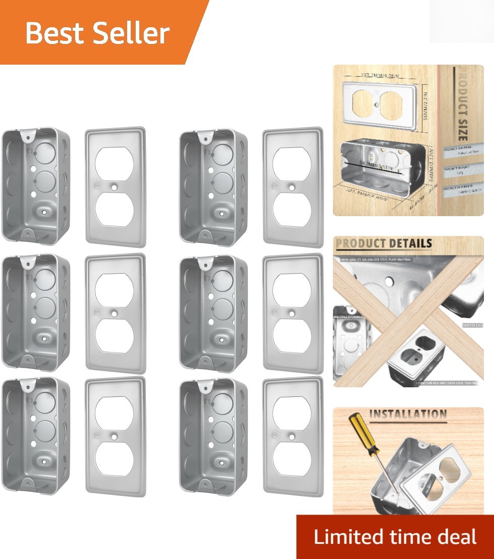 4″ x 2″ Heavy-Duty Outlet Boxes – Galvanized Steel, Fire-Resistant, Certified