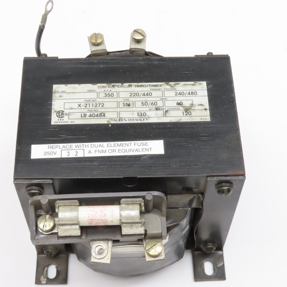 Allen Bradley X-211272 220/440-480V Pri 50/60Hz .350kVa 110/120V Sec Transformer