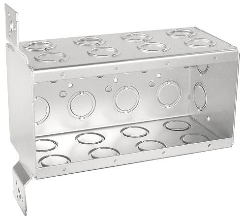 31/2 Inch Deep Four Gang Multi Device Switch Box Flat Vertical Bracket