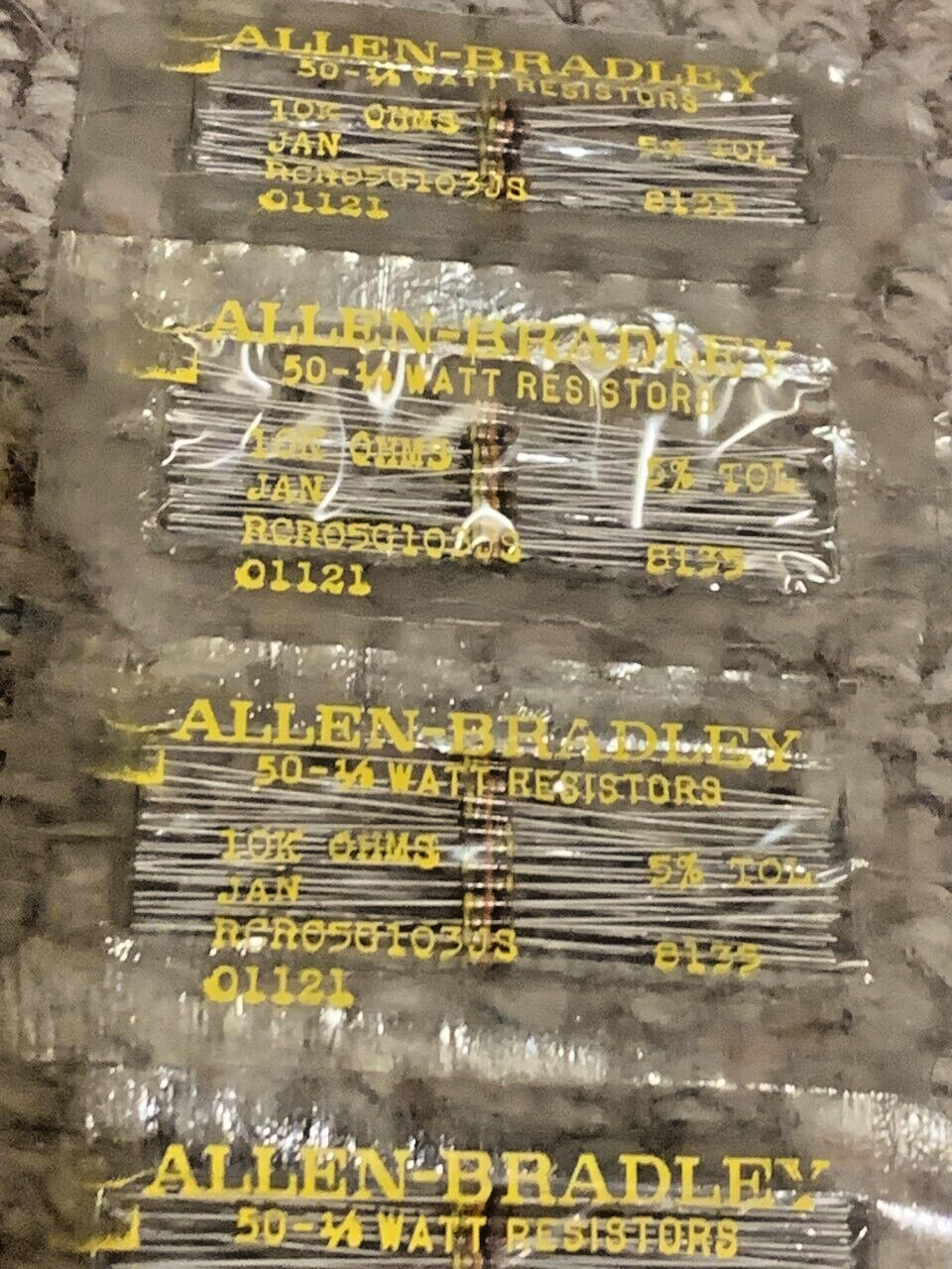 ALLEN BRADLEY RCR05G103JS (QTY-50) Resistor CC 10Kohm 1/8W 5%TOL