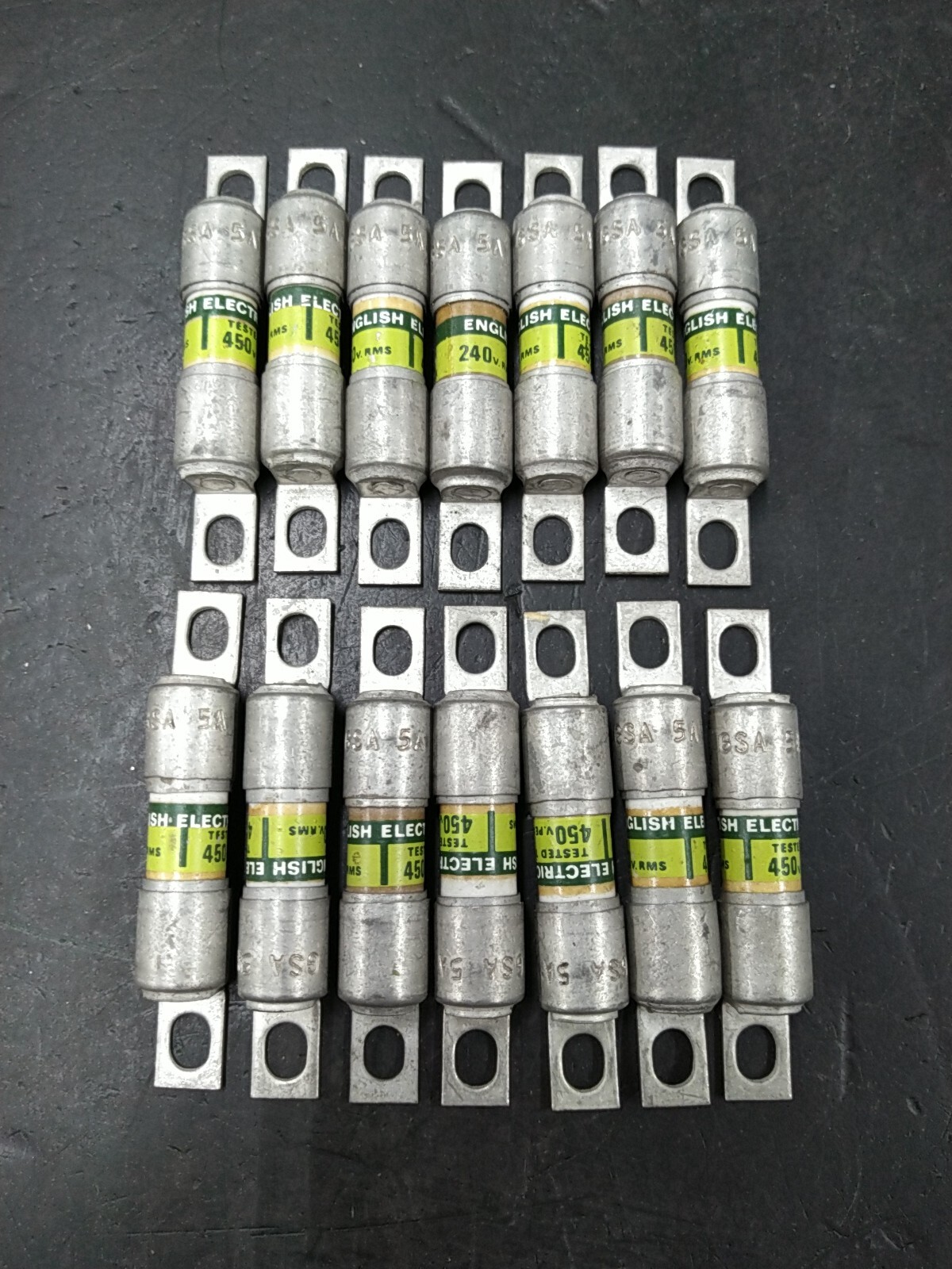 (Lot of 14) English GSA-5 5-Amp Semi-Conductor Fuse Tested