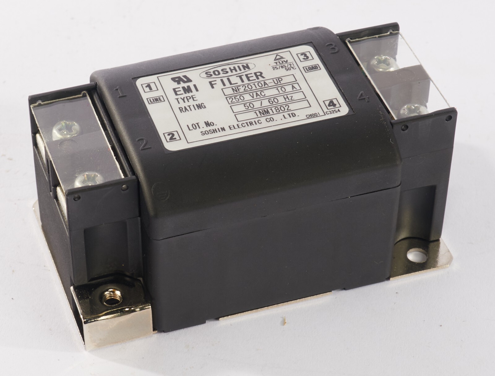Soshin Single Phase EMI Filter NF2010A-UP 250VAC 10A