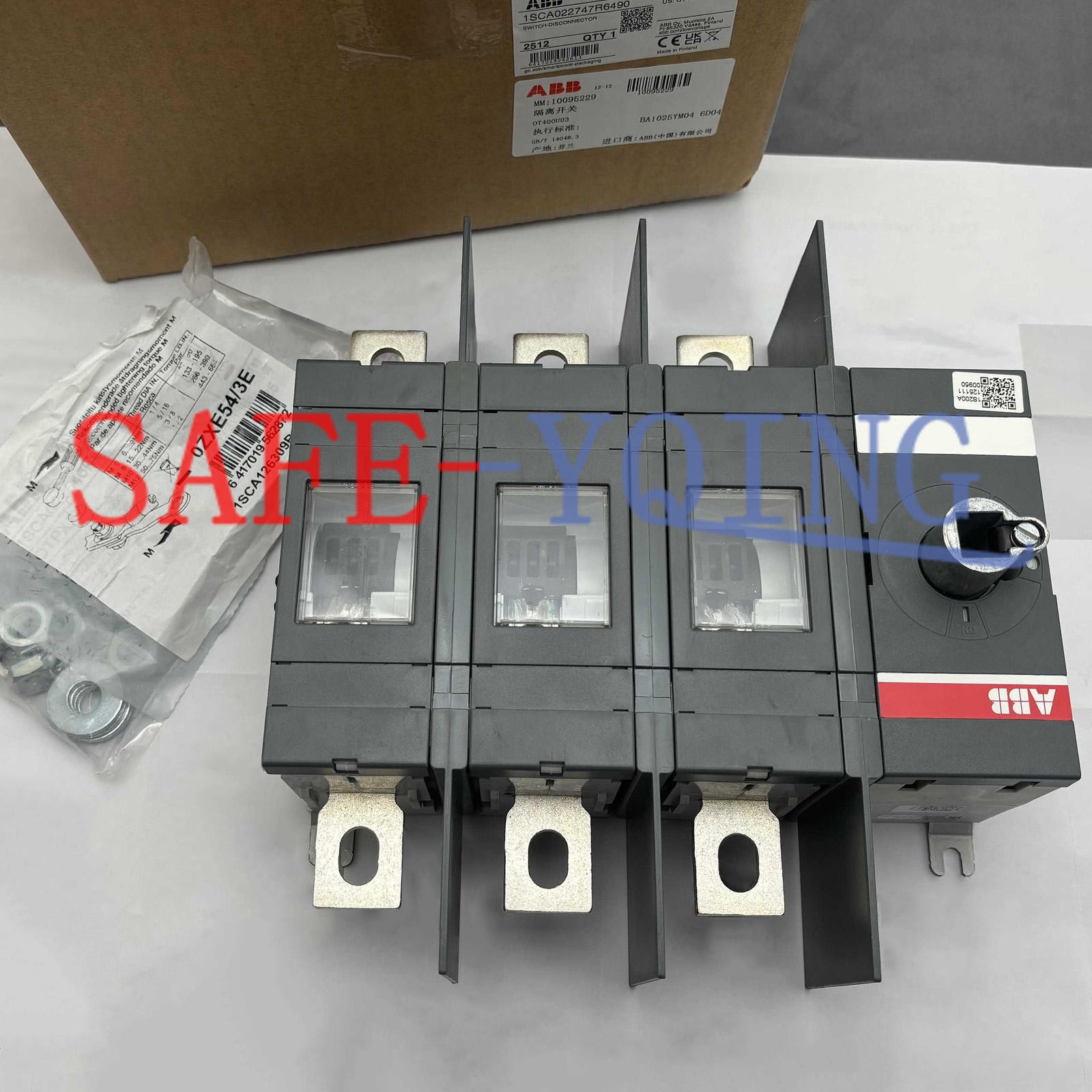 1PCS New Non-Fusible Disconnect Switch OT400U03 for ABB 3-Pole,400Amp,600VAC