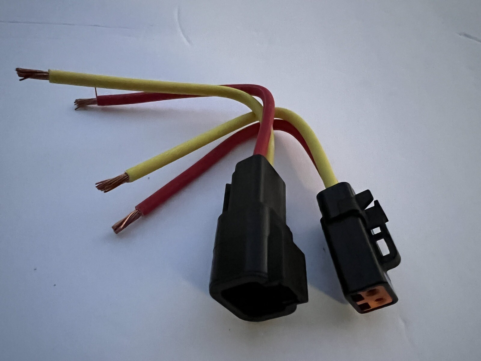 10 AWG Assembled Deutsch DTP 2 Pin waterproof connector 6″ wire