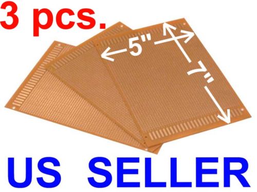 3 pcs 5×7″ (12x18cm) Prototyping PCB Printed Circuit Board Prototype Breadboard