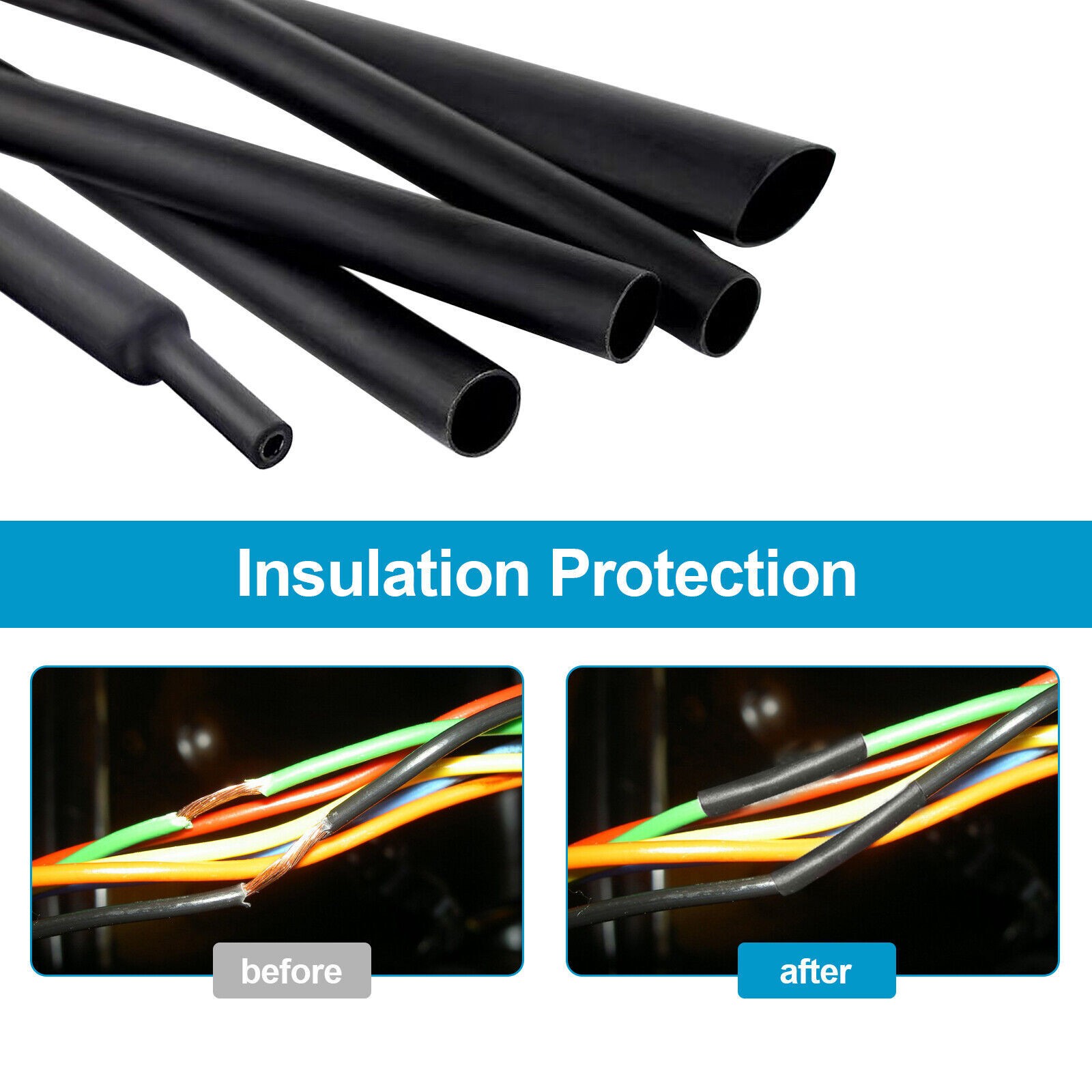 98 ft Dual Wall Adhesive Glue Lined Φ1/4″ (6.4mm) Heat Shrink Tubing 3:1 Ratio