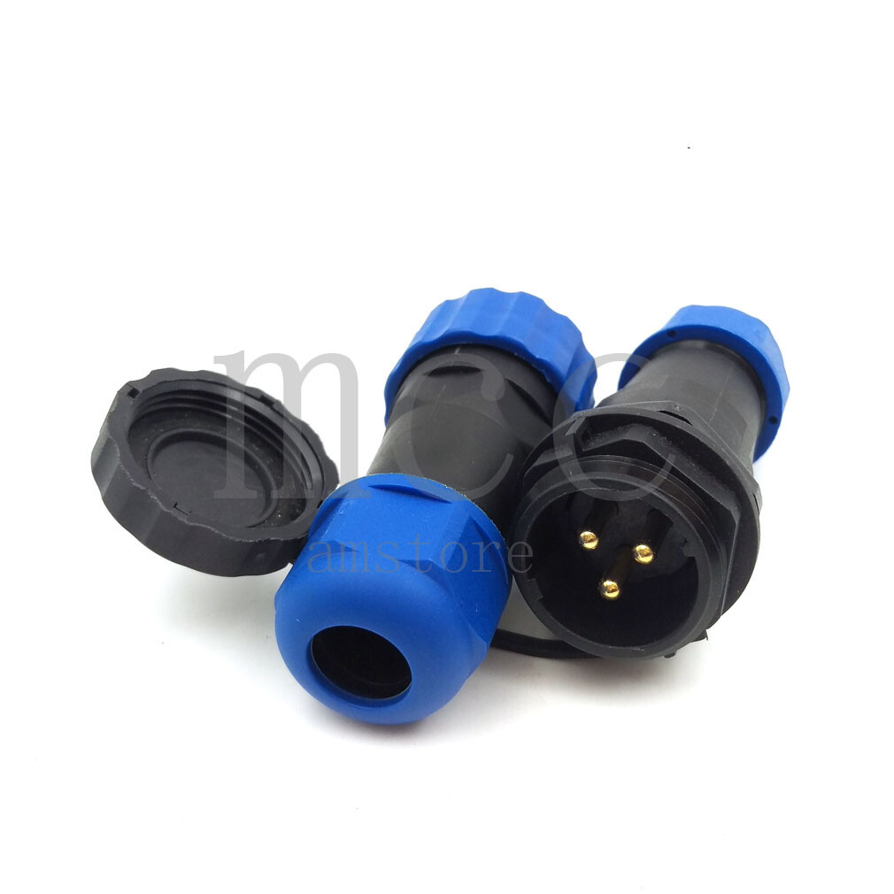 SP20 IP68 Waterproof 3 pin Docking Plug and Socket Inline Connector Aviation