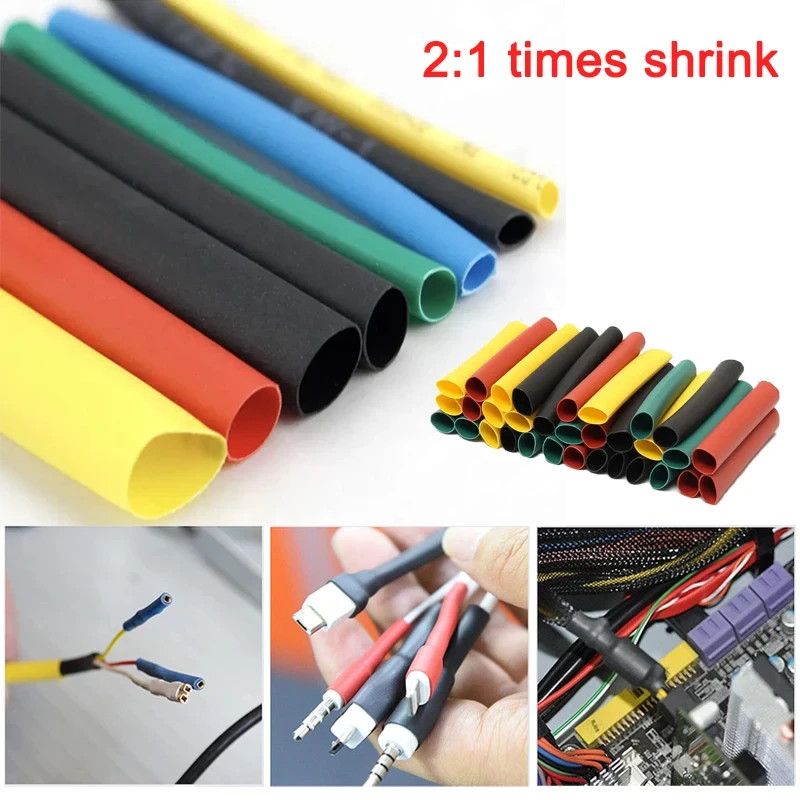 1/2″ 100 FT. 100 Feet BLACK 13mm Polyolefin 2:1 Heat Shrink Tubing Tube Cable UL