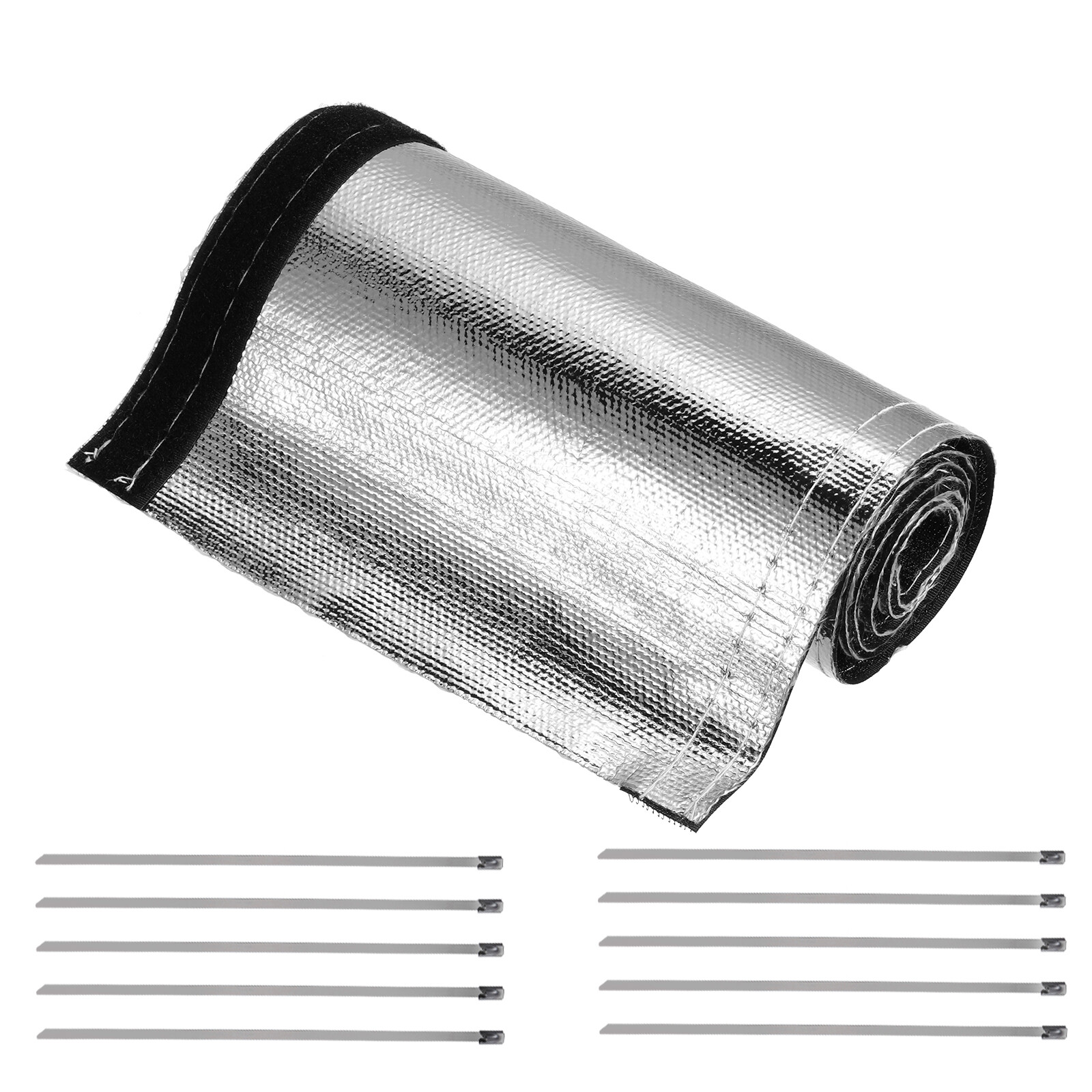 Heat Shroud Sleeve Aluminized Silver Sleeving 2.2 Inch ID x 3.3FT