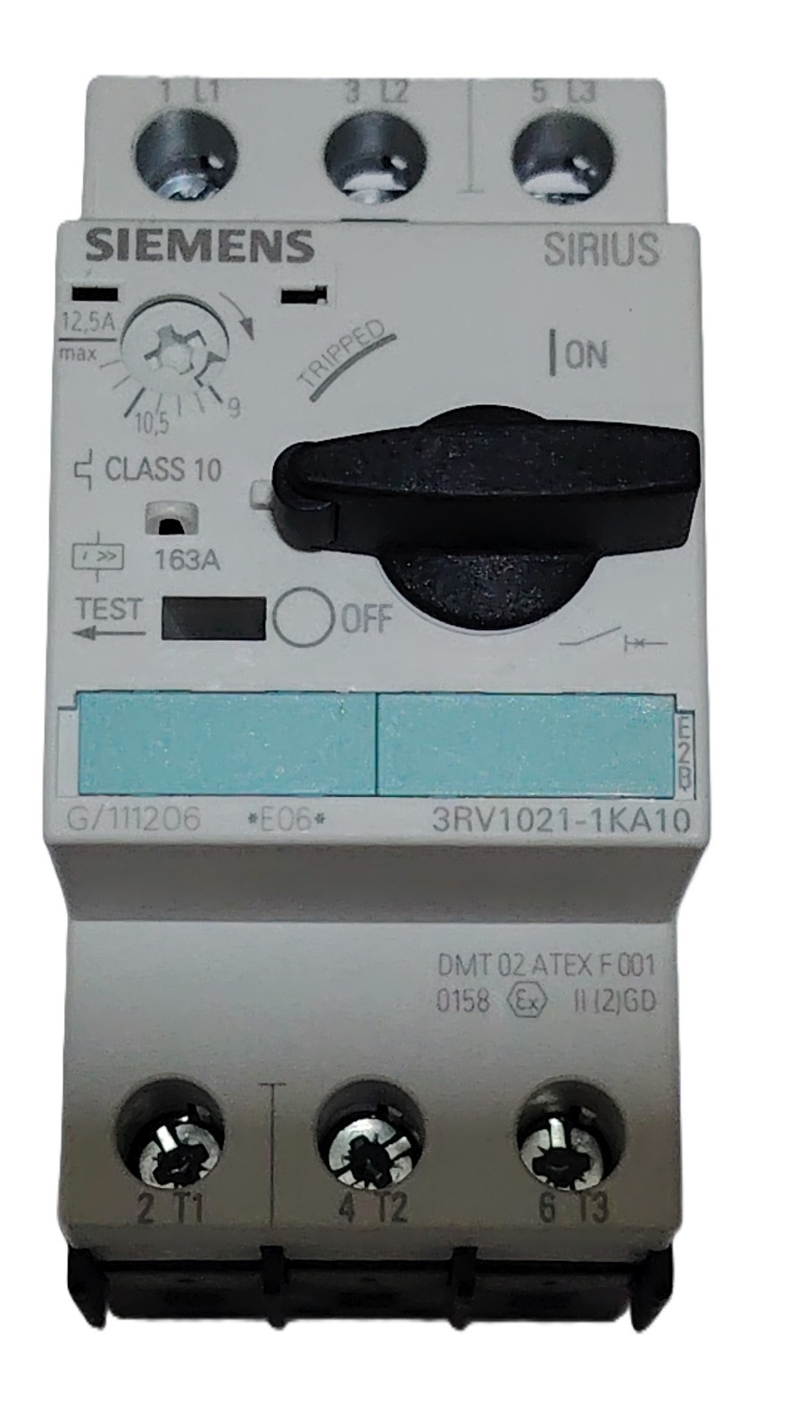 Siemens SIRIUS MPCB 3RV1021-1KA10 Motor Protection Breaker 9-12.5A Size S0 NWOB