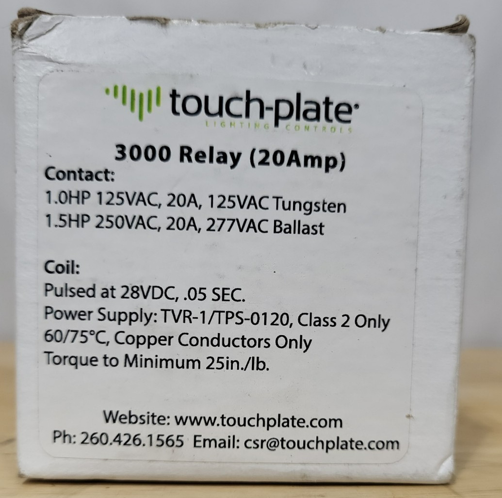Touch Plate Light Controller 3000-Relay, 20-AMP Relay