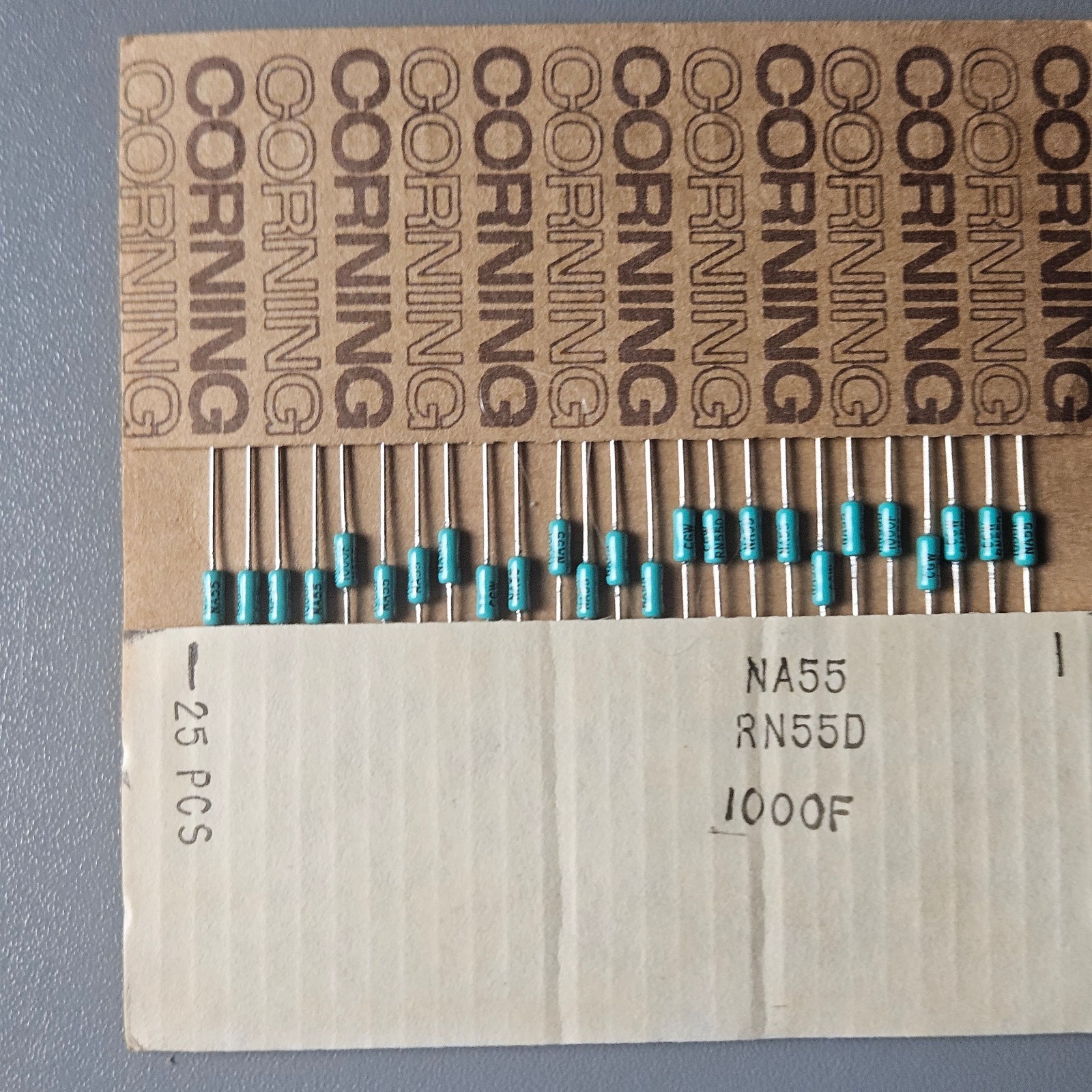 Mixed Lot of approx 250 different Vintage NOS Corning Metal Film Resisters audio