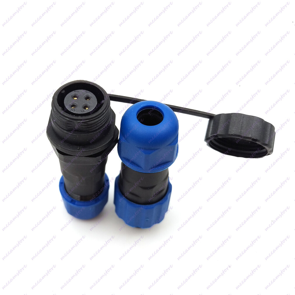 Waterproof Connector Cable Coupler SD13 Inline IP68 Plug & Socket Pair 1-7 pin