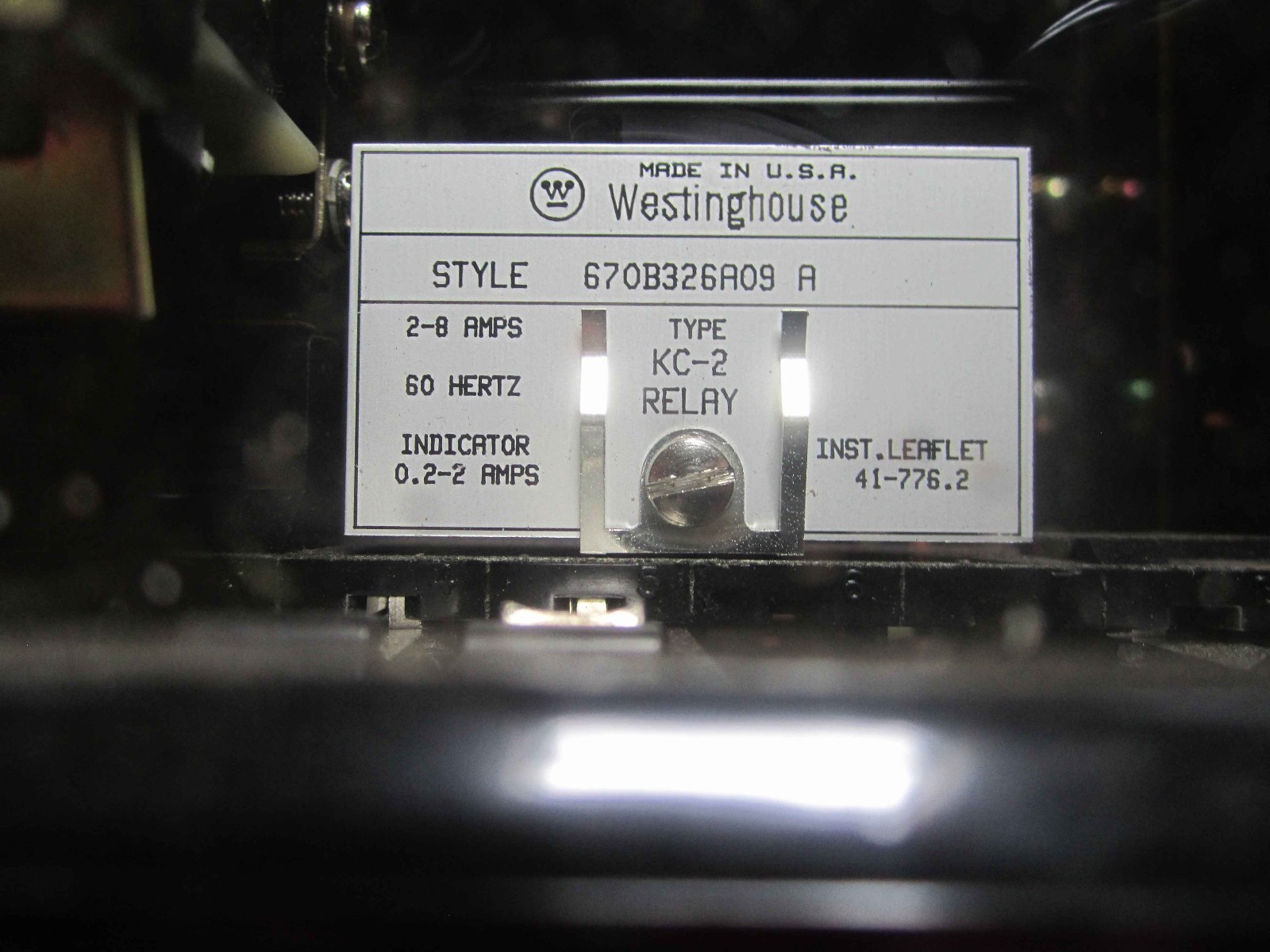 Westinghouse KC-2 670B326A09 Relay