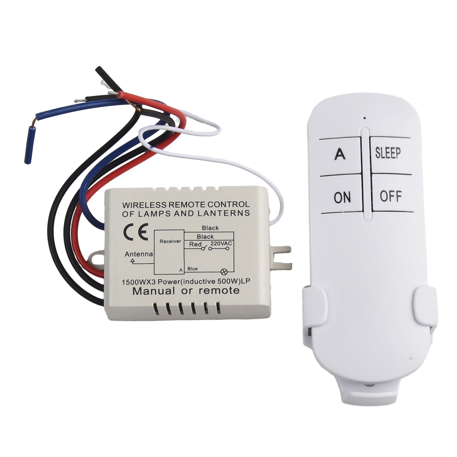 Modern Design 1CH ON/OFF Remote Switch for 220V Lights Wireless Wall Switch
