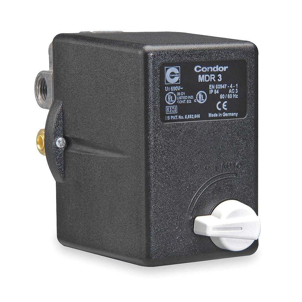 CONDOR USA, INC 31KG3EGX PrsureSwtch,Auto/Off/Rest,3PST,60-232psi 3FWN1