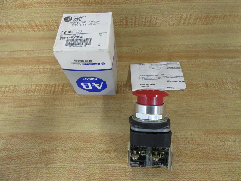 Allen Bradley 800T-FX6D4 Button 800TFX6D4 Ser T 800T-XD4 (Pack of 3)