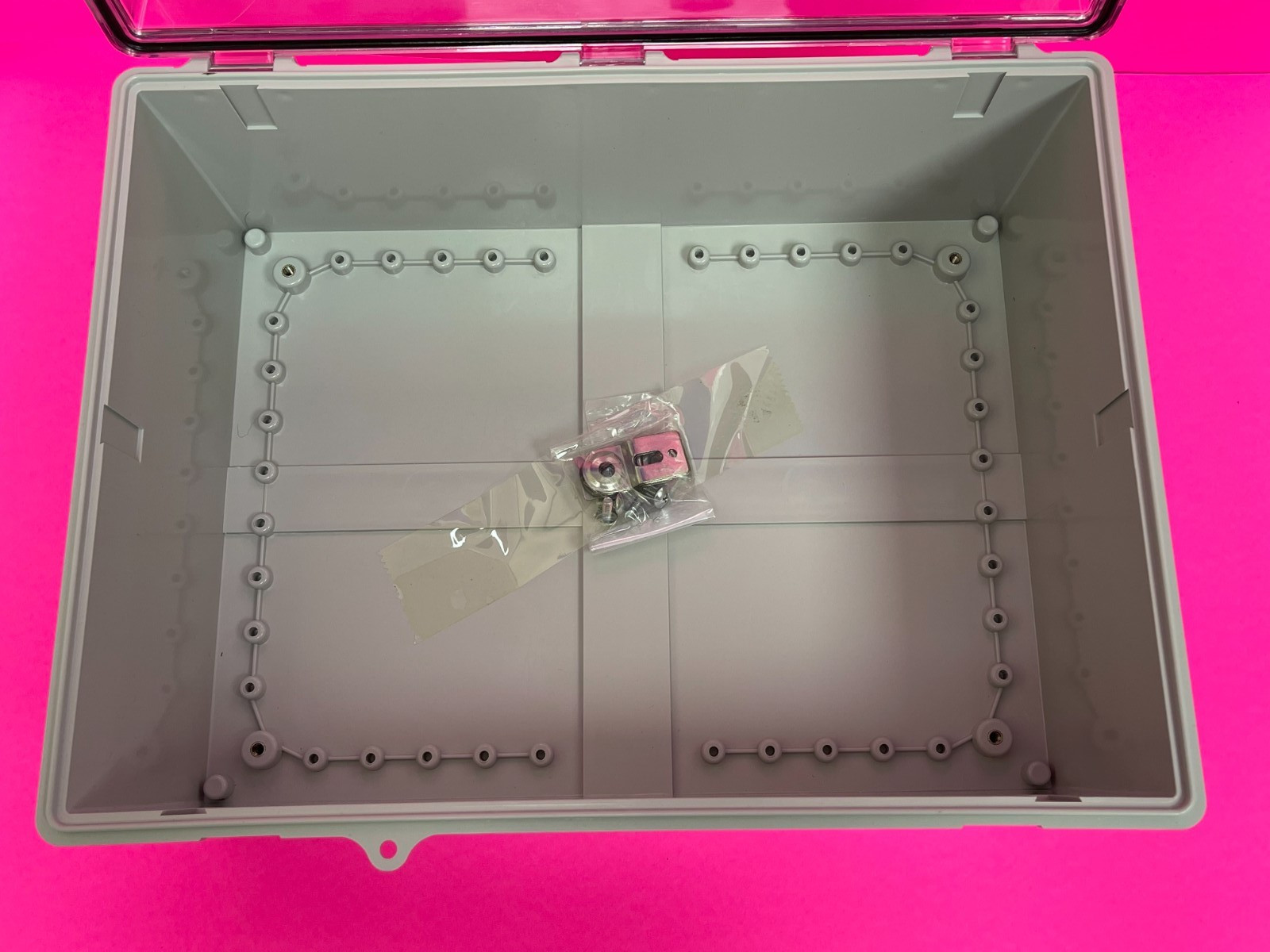NEW Enclosure 11x15x6 Polyester With Hinged Clear Cover, NEMA 4X NE-PCT-2939