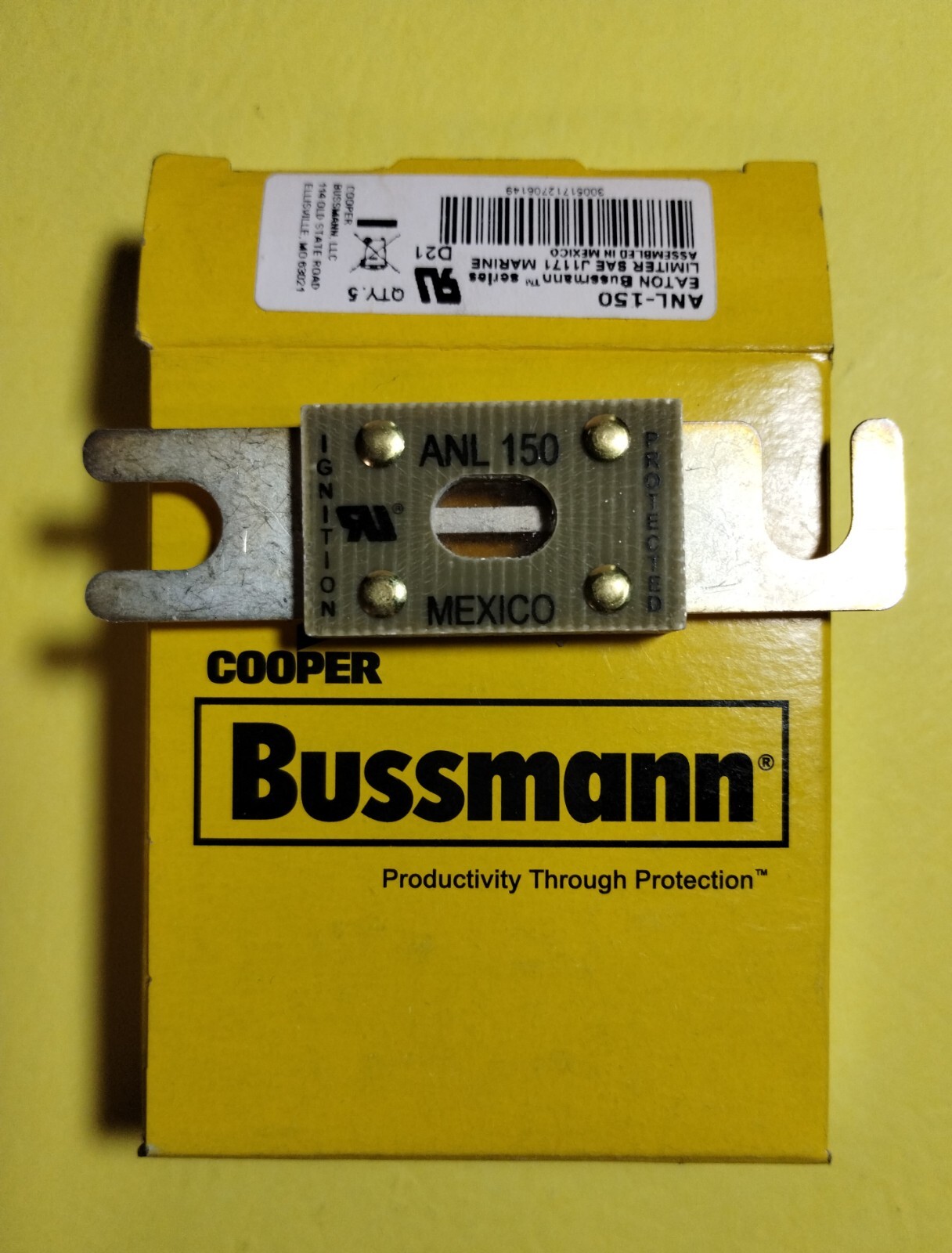 Bussmann Fuse ANL-150; J1171 Limiter; QTY 5 per box UL rated controller fuse