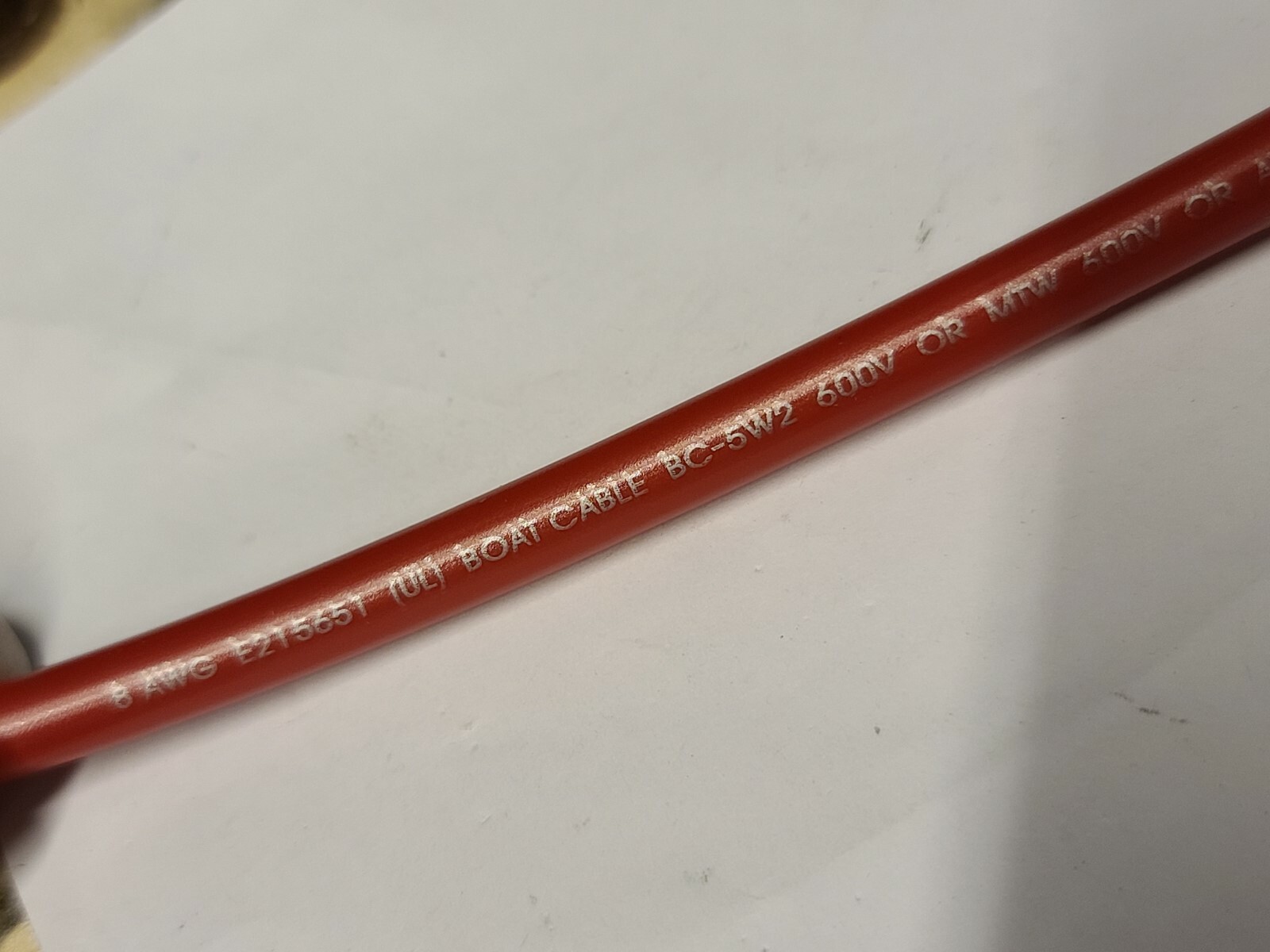 Atlas Wire #8awg 133T Stranded BC-5W2/MTW 600V PVC Hook-up Wire Cable Red /25ft