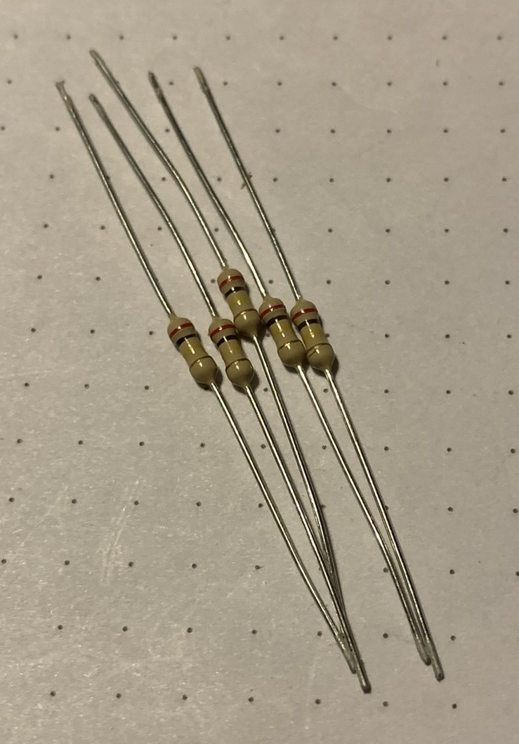 200 K Ohm ±5% 1/4 Watt (250 mw) Carbon Film Resistor, Unbranded, 10 Each