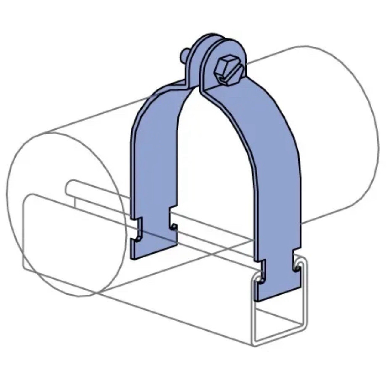 100 Conduit Clamps – 1″ Eaton B-LINE B2010PA ZN Rigid PIPE & CONDUIT 1-3/8” OD