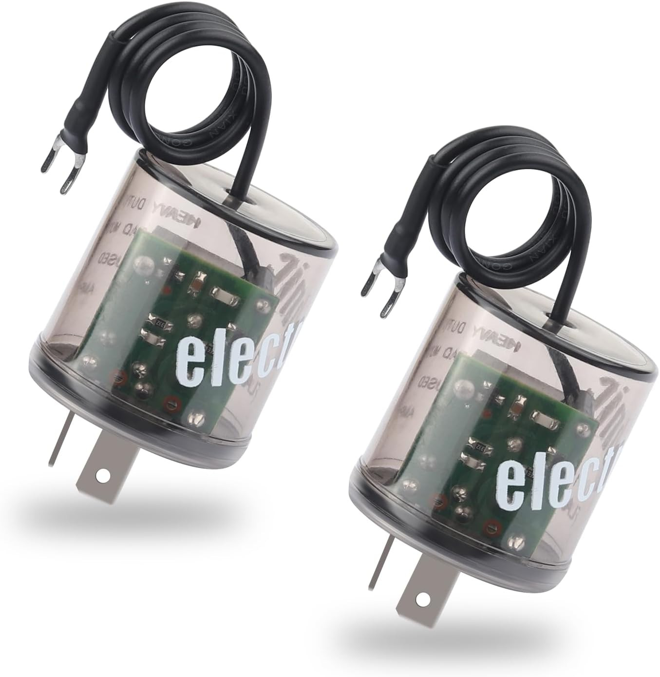 2Pin LED Flasher Relay with Ground Wire,12V Car Flasher Relay for Fixing LED