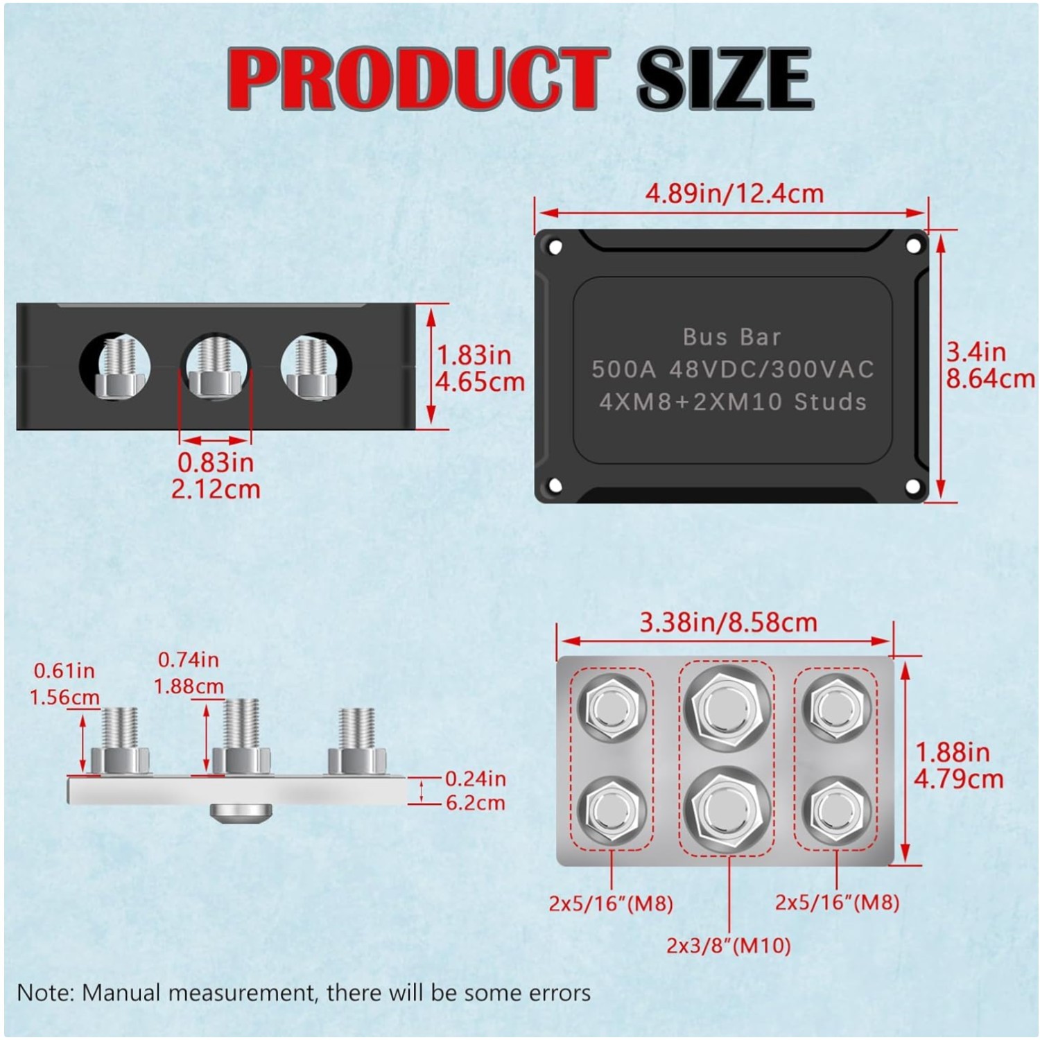 500A Marine Bus Bar Power Distribution Block