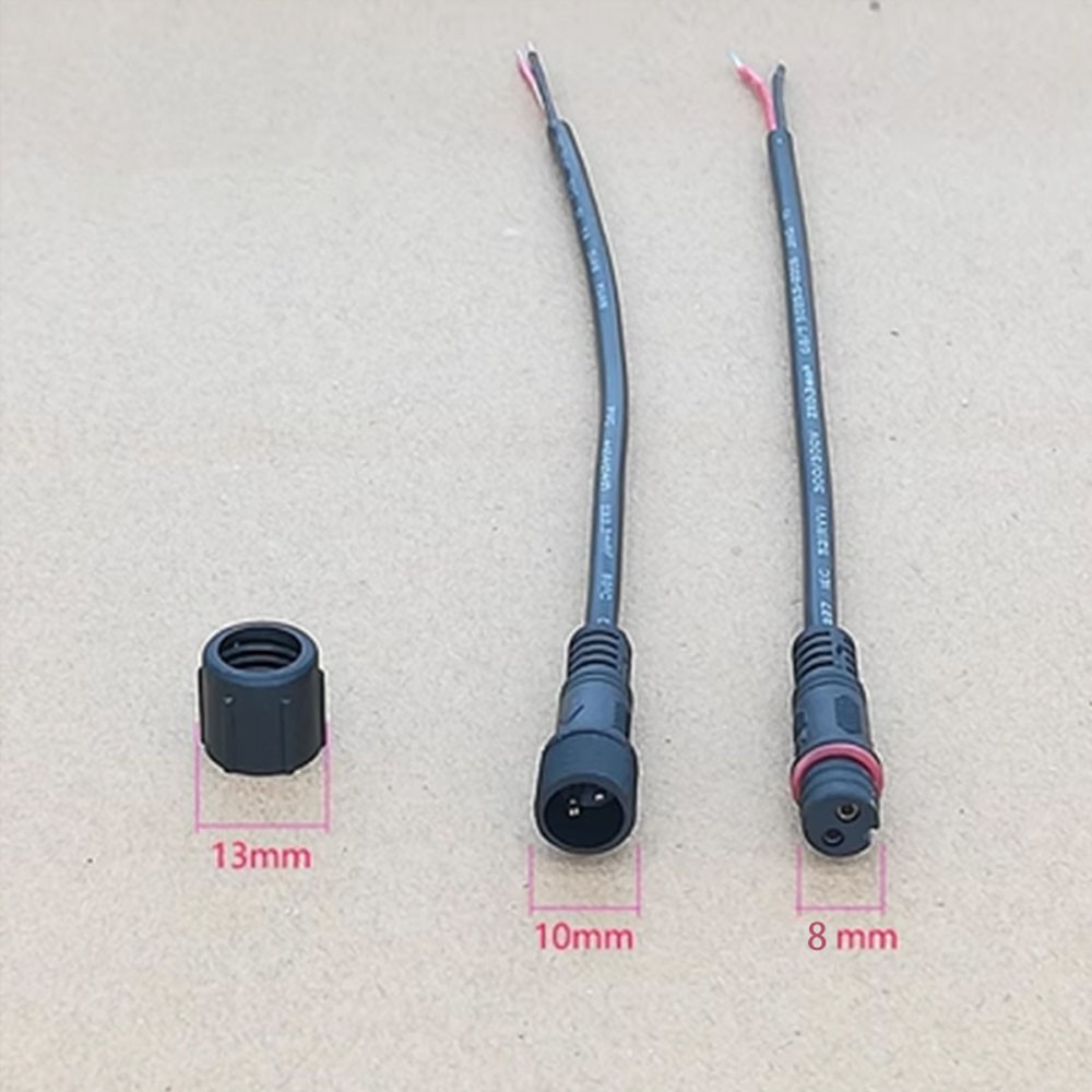 2-8 Pin Plug Connector Socket Waterproof IP68 Electrical Cable Wire Junction Box