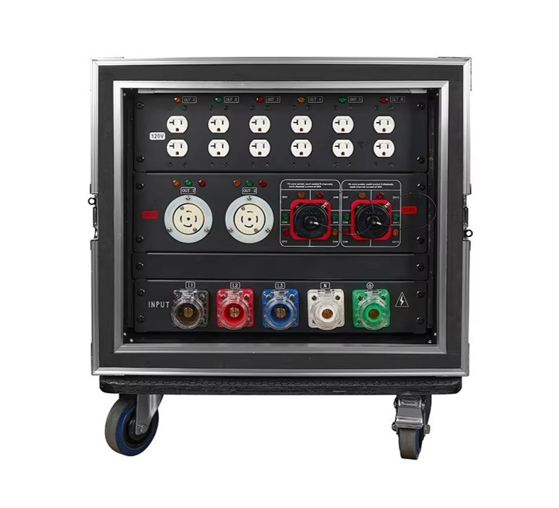 2ch L21-30 208V + 2ch 19pin 208V + 6ch Edison 120V 400A Camlock In/Out PowerMTO