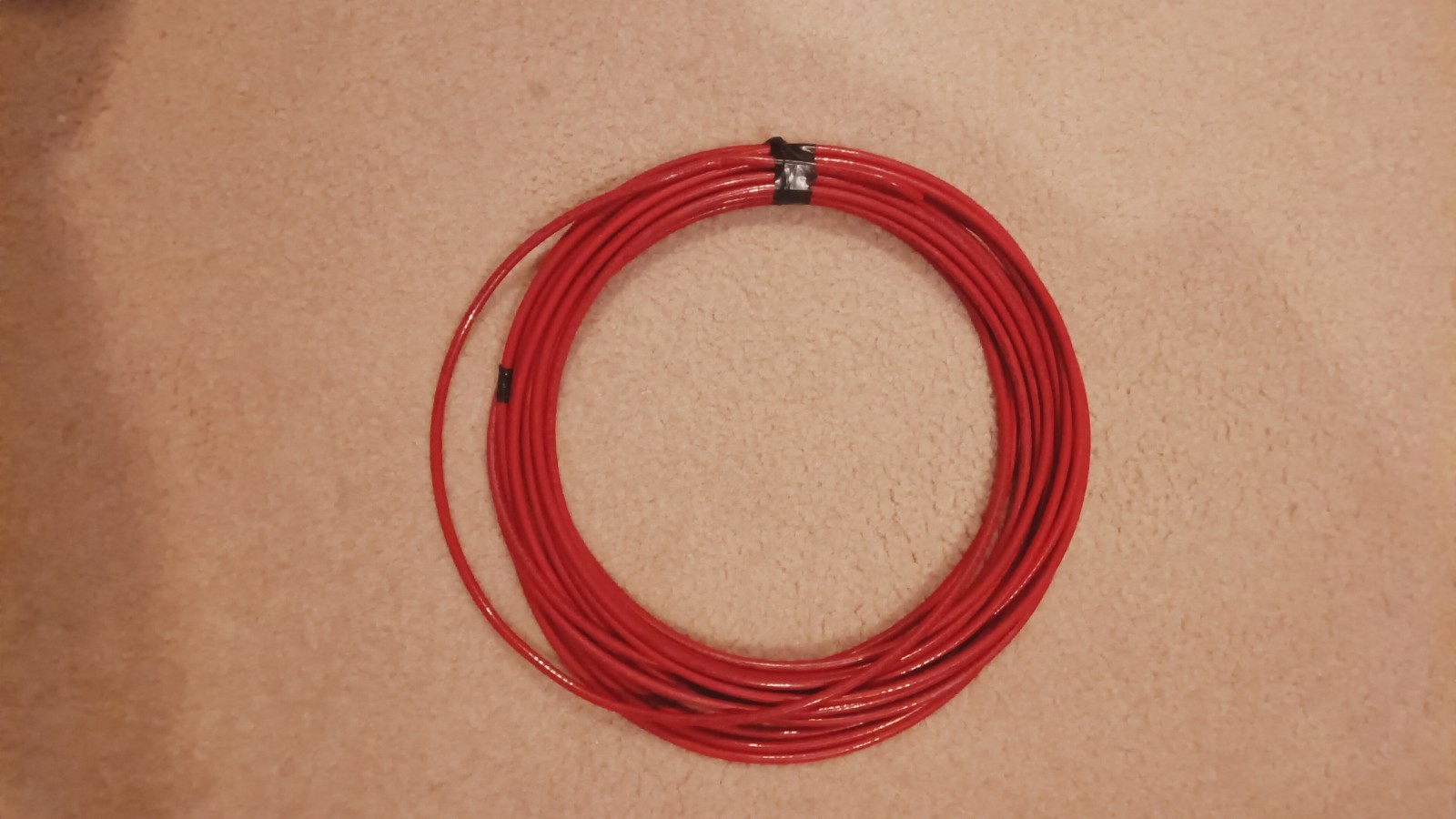 🏓 NEW ! 75 FT # 6 AWG RED STRANDED THWN-2 COPPER BUILDING WIRE
