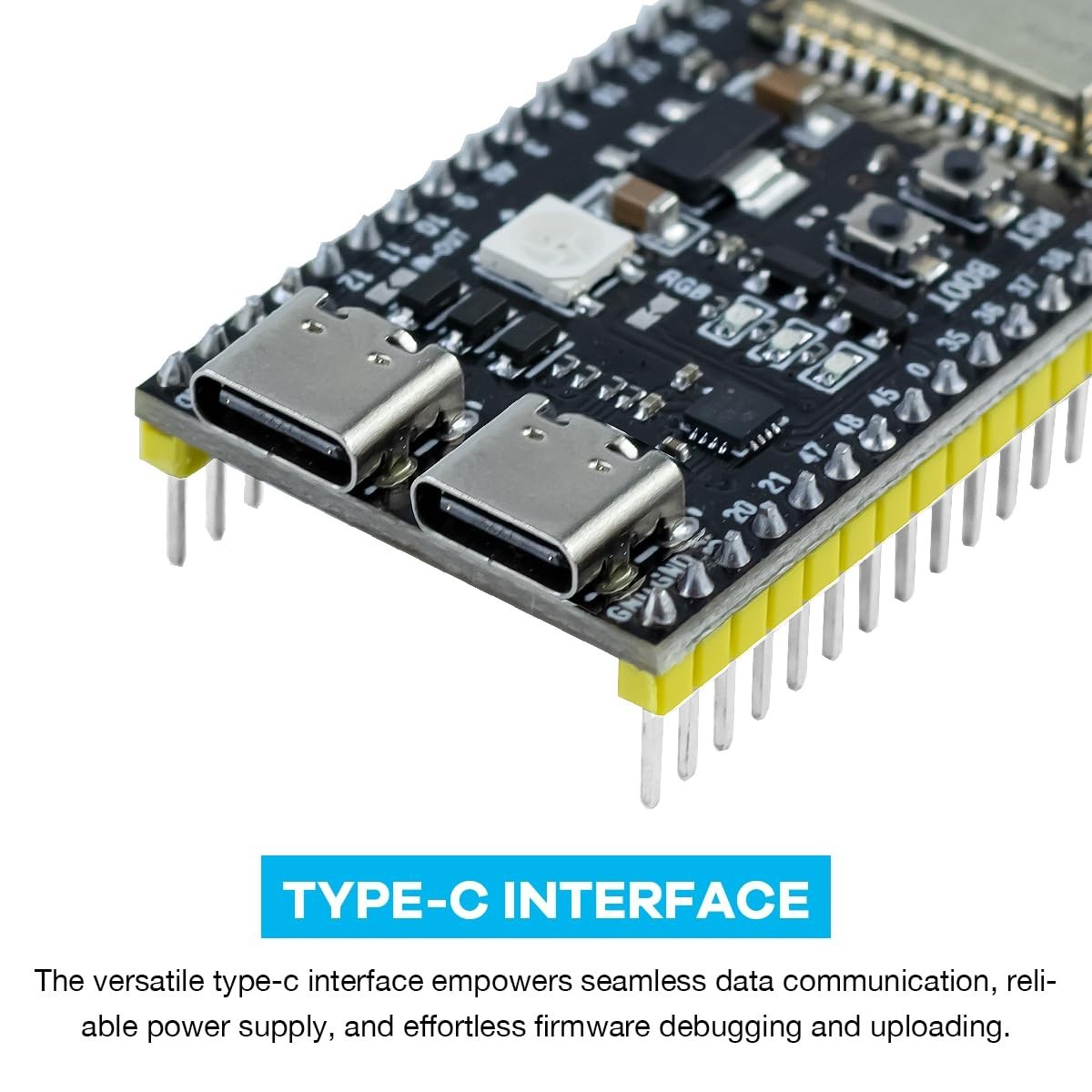 3Pack ESP32-S3 Development Board N16R8 MCU with Dual-Mode Wi-Fi Bluetooth Type-C