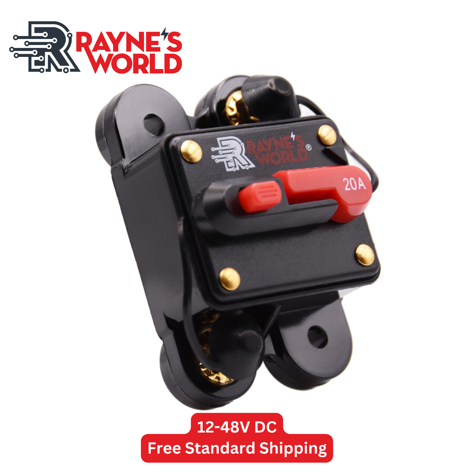 20 Amp Waterproof Circuit Breaker Auto/Marine/Solar 12-48V DC Manual Reset