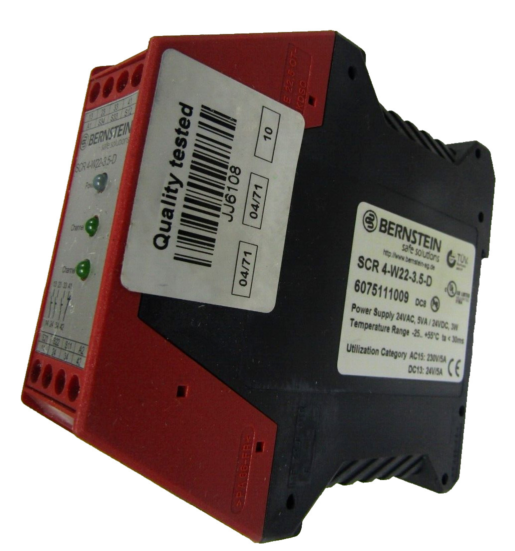 🔥 BERNSTEIN SCR 4-W22-3.5-D SAFETY RELAY 6075111009