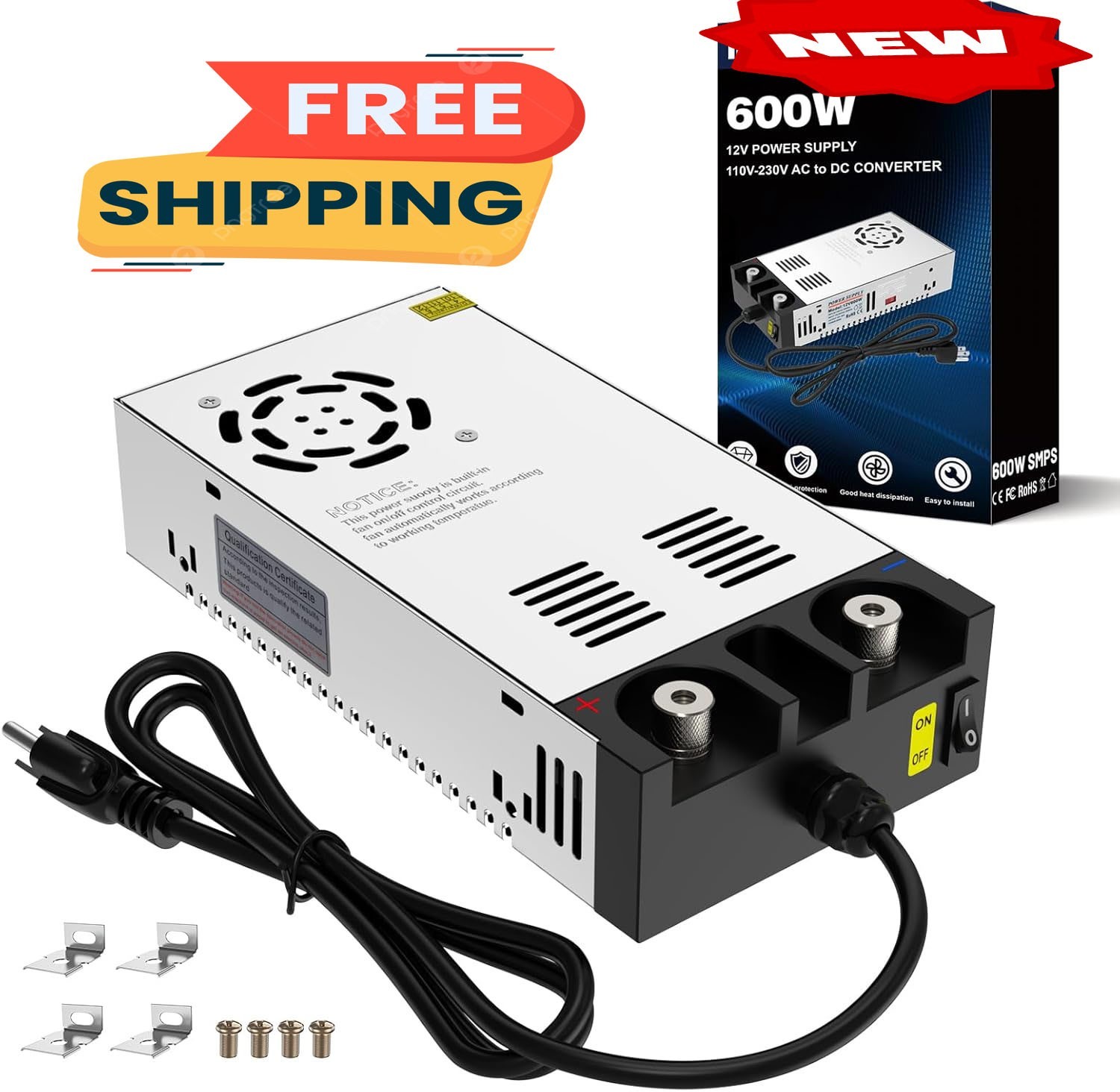 Convertidor CA a CC de 12 V SMPS, convertidor de 110 V a 12 V CC, fuente de alim