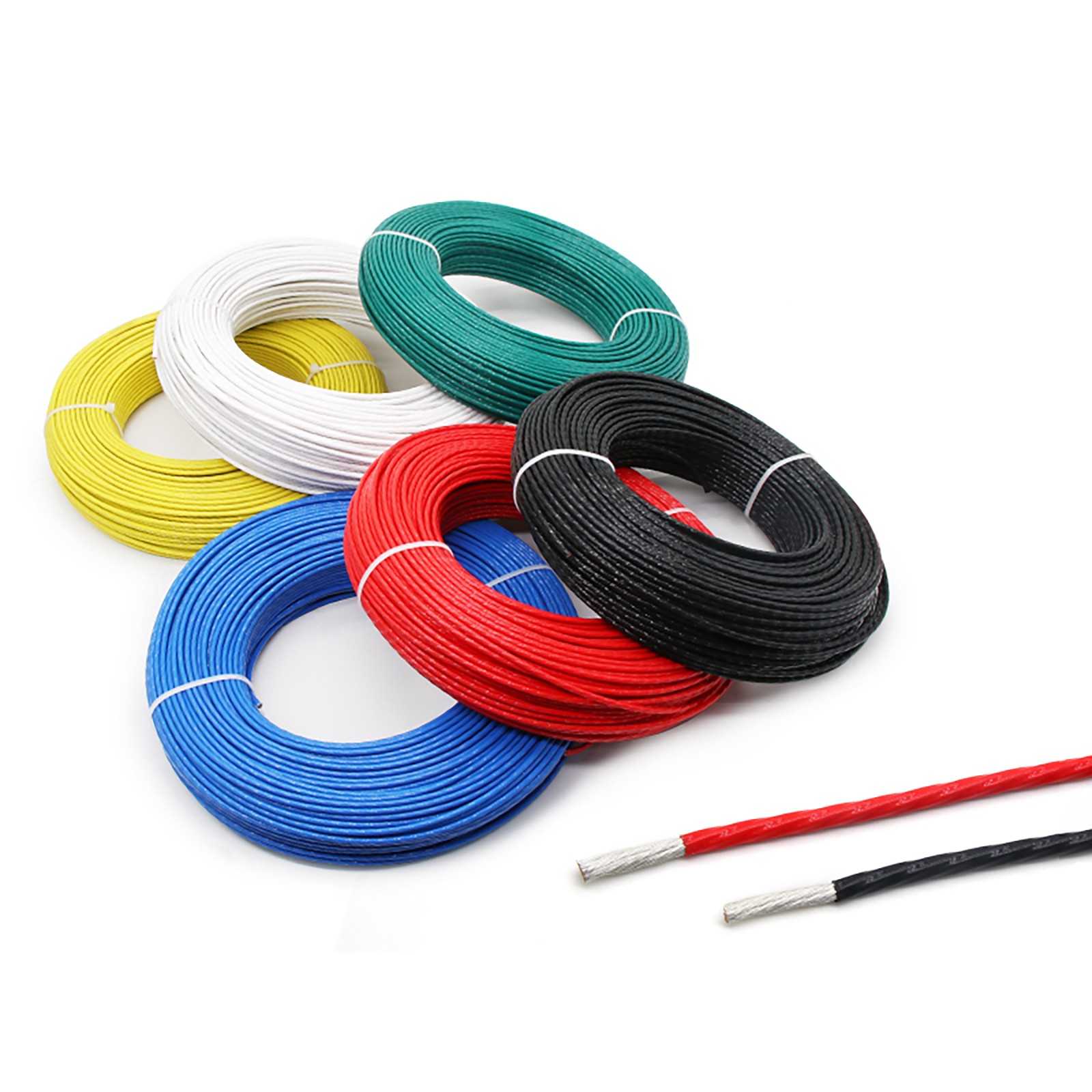 Sranded PTFE FEP F46 Silver Plated Copper Cable Wire 0.05mm²/0.08/0.12 to 6mm²