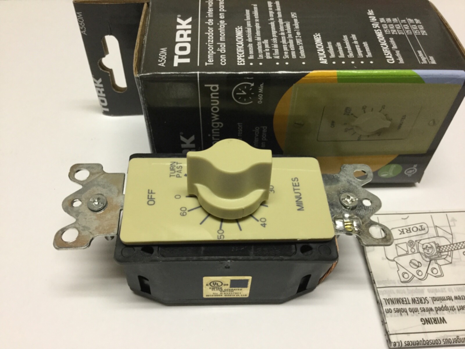TORK A560M Spring-Wound Timer,Range 0 to 60 min.