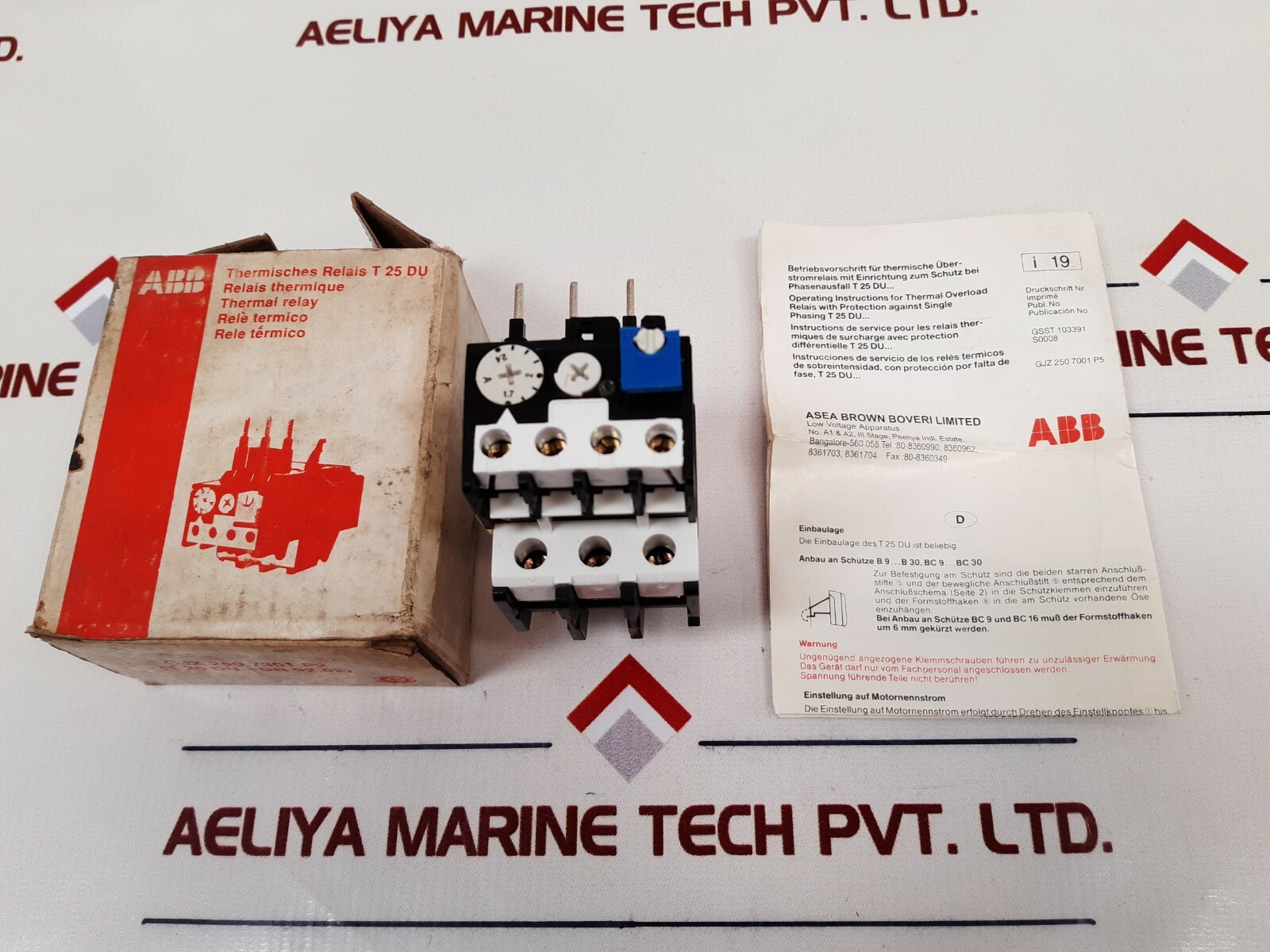 ABB T25 Du Thermal Overload Relay 1.7-2.4a 660/690v