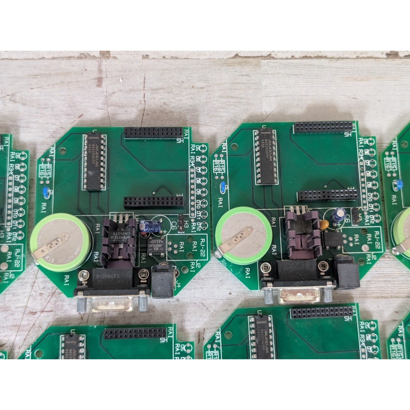 Lot Circuit Boards w Maxim MAX203CPP Transceiver Chip RAI P63664 AC-02 0203 DB-9