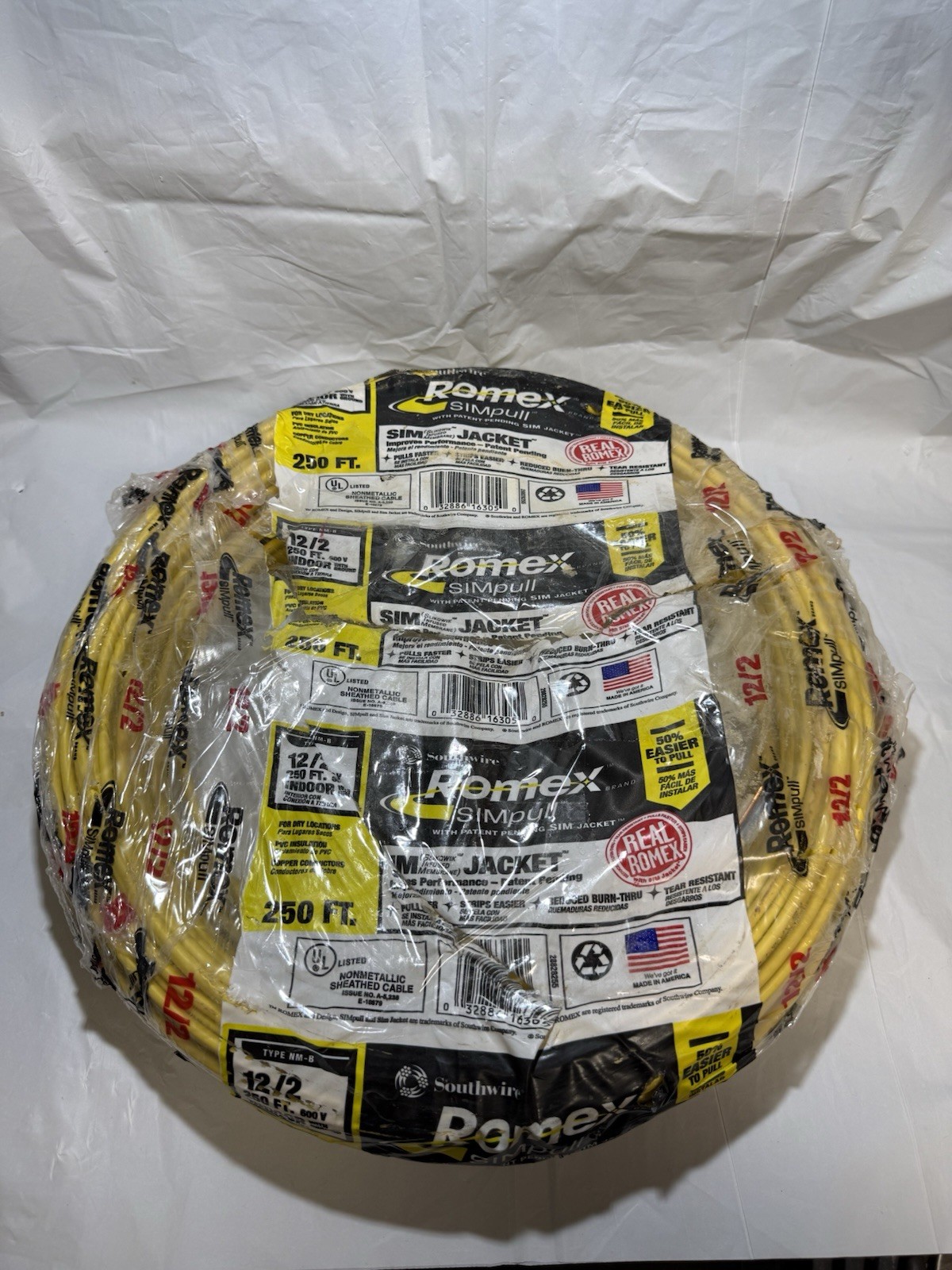 Romex Simpull Indoor Wire NM-B Cable 12/2 With Ground ~125ft