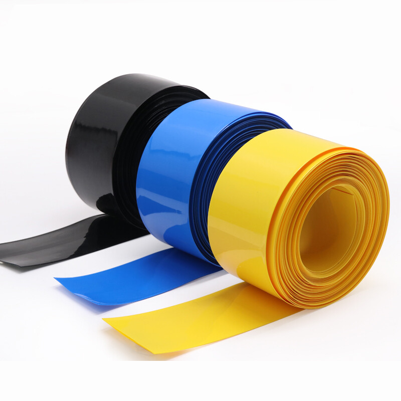 Flat Width 45-70mm PVC Heat Shrink Tube Insulation Battery Wrap Sleeve Colorful